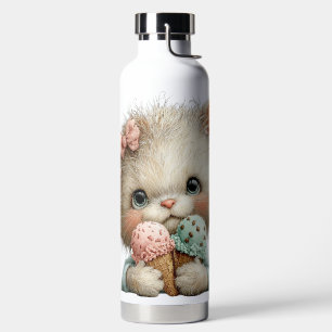 QUIRKILIEBENSWERTES SOMMER-THEMEN-KÄTZCHEN TRINKFLASCHE