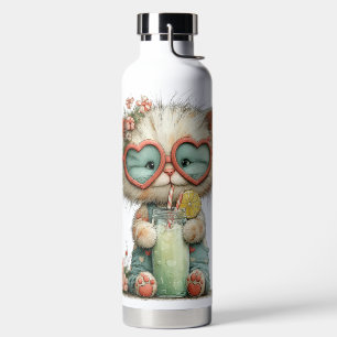 QUIRKILIEBENSWERTES SOMMER-THEMEN-KÄTZCHEN TRINKFLASCHE
