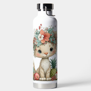QUIRKILIEBENSWERTES SOMMER-THEMEN-KÄTZCHEN TRINKFLASCHE
