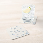 Quirkische französische Vintag Whimsy Bows-Party Rechteckiger Pappuntersetzer (Vor Ort)