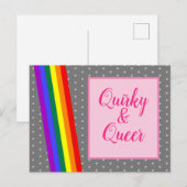 Quirkische und Quee LGBT-Rainbow-Farben Postkarte (Vorne/Hinten)
