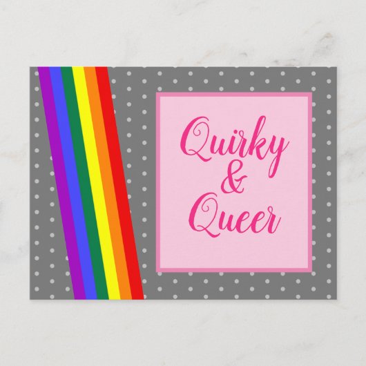 Quirkische und Quee LGBT-Rainbow-Farben Postkarte (Vorderseite)