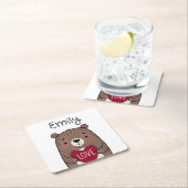 Quirkischer Whirlpool mit Zeichnend Herz Rechteckiger Pappuntersetzer (Vor Ort)