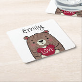 Quirkischer Whirlpool mit Zeichnend Herz Rechteckiger Pappuntersetzer (angewinkelt)