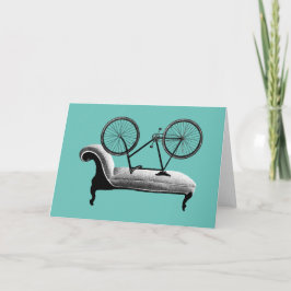 Quirkologe für Fahrradfahrer Feiertagskarte