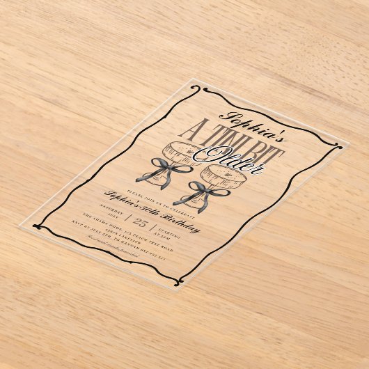 Quirky A Tini Bit Older Espresso Martini Geburtsta Acryleinladungen (Ablage )