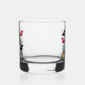 Quirky Abstract Birds Mid Century Danish Modern Whiskyglas (Rechts)