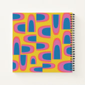 Quirky Abstrakte geometrische Formen in leuchtende Notizblock (Rückseite)