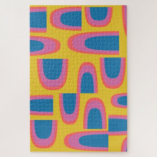 Quirky Abstrakte geometrische Formen in leuchtende Puzzle (Vertikal)