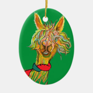 Quirky alpaca 19Hilda-Ornament Keramik Ornament