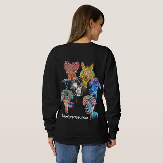 Quirky Alpacas 20 T Sweatshirt (Schwarz voll)