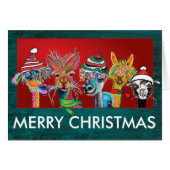 Quirky Alpacas Frohe Weihnachtskarte 19-2 (Vorderseite (Horizontal))