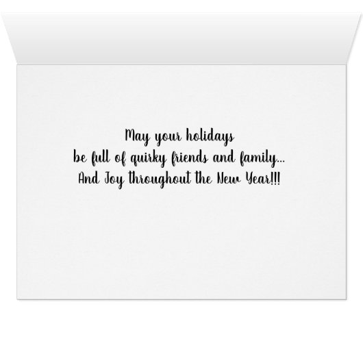 Quirky Alpacas Frohe Weihnachtskarte 19-4 (Innenansicht Horizontal (Unten))