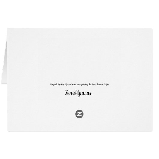 Quirky Alpacas Frohe Weihnachtskarte 20-1 (Rückseite Horizontal)