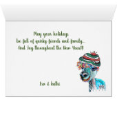 Quirky Alpacas Frohe Weihnachtskarte 20-1 (Innenansicht Horizontal (Unten))