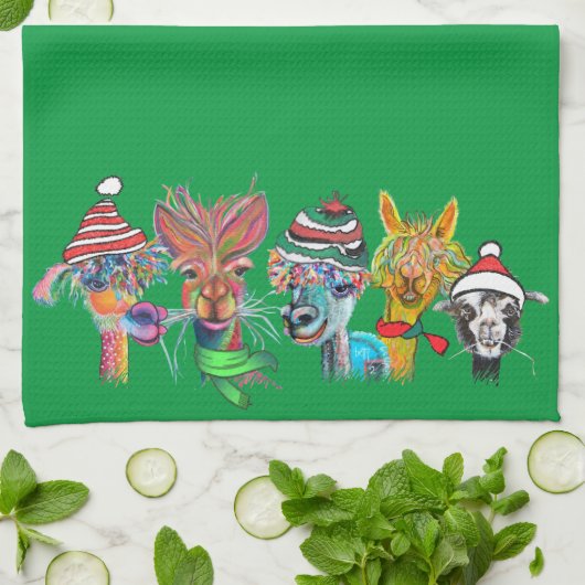 Quirky Alpaka Küchentuch (Gefaltet)