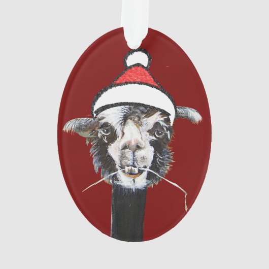 Quirky-Alpakas-Acryl-Ornament 2019b Ornament (Rückseite)
