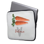 Quirky Amigurumi Minimalistisch Crochet Carrots Na Laptopschutzhülle (Vorderseite Links)