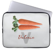 Quirky Amigurumi Minimalistisch Crochet Carrots Na Laptopschutzhülle (Vorderseite)