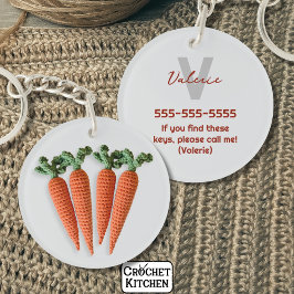 Quirky Amigurumi Minimalistisch Crochet Carrots Na Schlüsselanhänger
