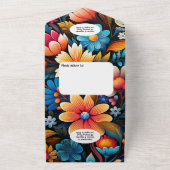 Quirky-Aquarell-Fiesta mit Abreißen-UAWG All In One Einladung (Außenbereich)