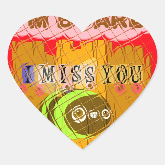 Quirky Art Print Herz-Aufkleber (Vorderseite)