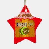 Quirky Art Print Keramik Ornament (Rechts)