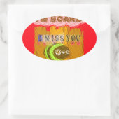 Quirky Art Print Ovaler Aufkleber (Tasche)