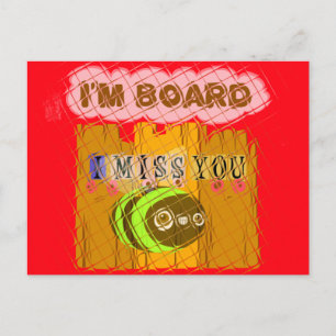 Quirky Art Print Postkarte