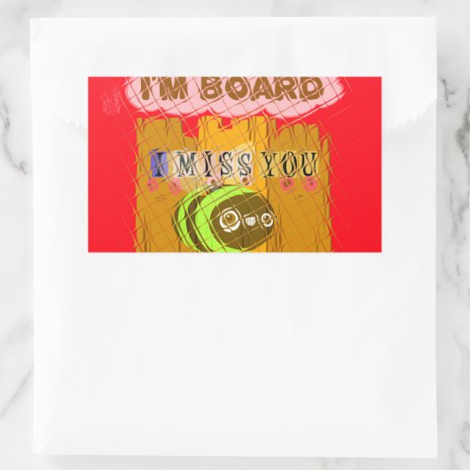 Quirky Art Print Rechteckiger Aufkleber (Tasche)