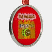 Quirky Art Print Silbernes Ornament (Rechts)