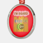 Quirky Art Print Silbernes Ornament (Links)