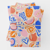 Quirky ästhetisches Fruchtfutter Geschenkpapier Set (Beispiel)