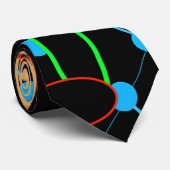 Quirky Atom Style Cupcake Print Krawatte (Gerollt)