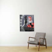 Quirky Ballerina & Dancer Reflexion Red Wandteppich (Beispiel)