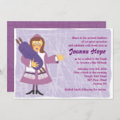 Quirky Bar Bat Mitzvah Einladung (Vorne/Hinten)