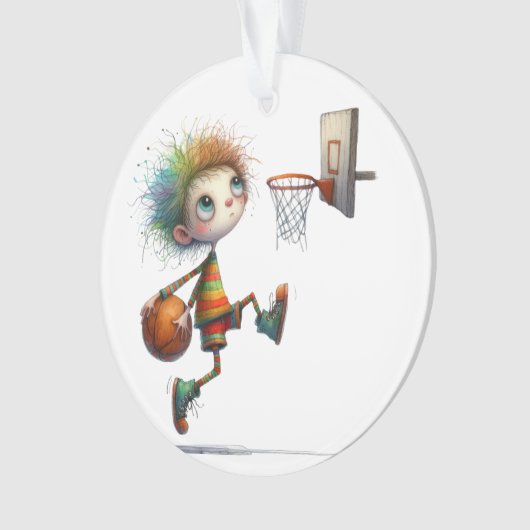 Quirky Basketball . Team . Freunde . Familie Ornament (Vorderseite)