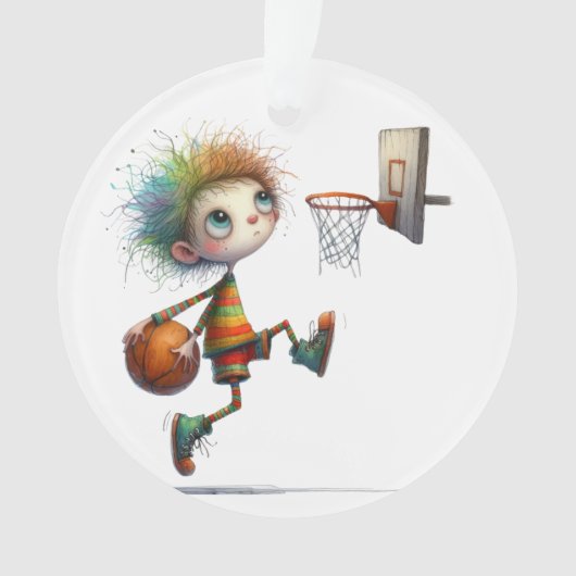 Quirky Basketball . Team . Freunde . Familie Ornament (Vorderseite)