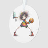 Quirky Basketball . Team . Freunde . Familie Ornament (Vorderseite)