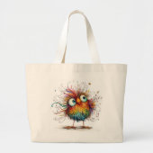 Quirky Bird Jumbo Stoffbeutel (Vorne)