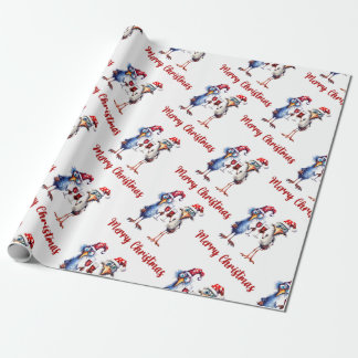 Quirky Birds Weihnachtspapier Geschenkpapier