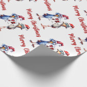 Quirky Birds Weihnachtspapier Geschenkpapier (Ecke)
