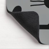 Quirky Black Kitty Cat mit Long Whiskers Mousepad (Ecke)