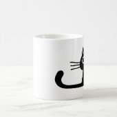 Quirky Black Kitty Cat | Purfect Cat Lover's Kaffeetasse (Mittel)