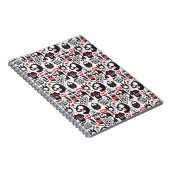 Quirky Black & Red Monster Doodles Notizblock (Rechte Seite)