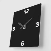 Quirky Black/White> Wall Clock Quadratische Wanduhr (Winkel)