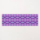 Quirky blaue Augen im mystischen Lila Muster Yogamatte (Rückseite (Horizontal))