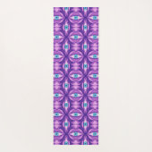 Quirky blaue Augen im mystischen Lila Muster Yogamatte (Rückseite)