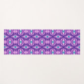 Quirky blaue Augen im mystischen Lila Muster Yogamatte (Vorderseite (Horizontal))