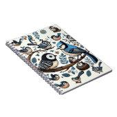 Quirky Blue Birds Notizblock (Rechte Seite)